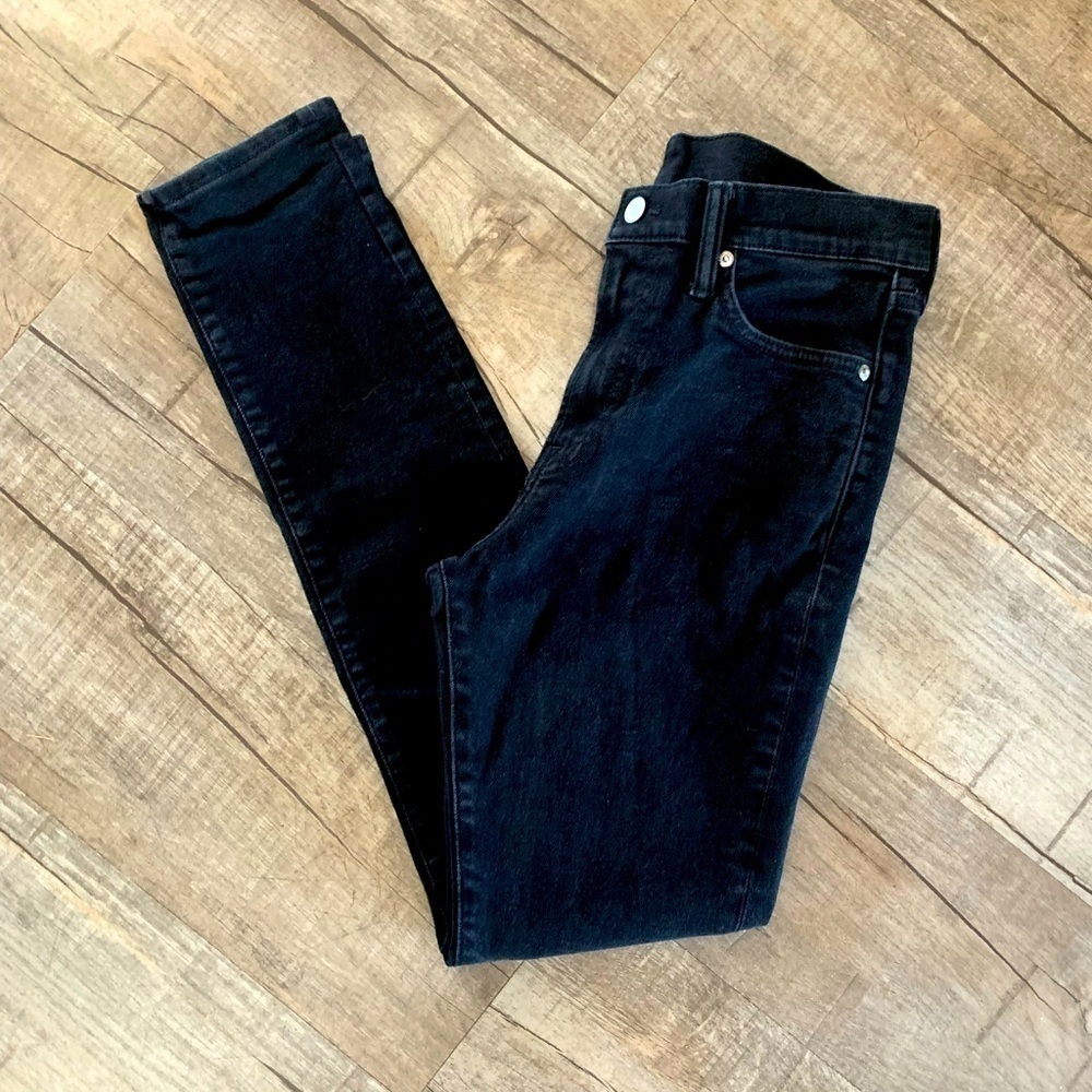 Men‎ Denim & Denim Skinny Coupe Moulante Black Jeans Size 31/32 Zipper Button